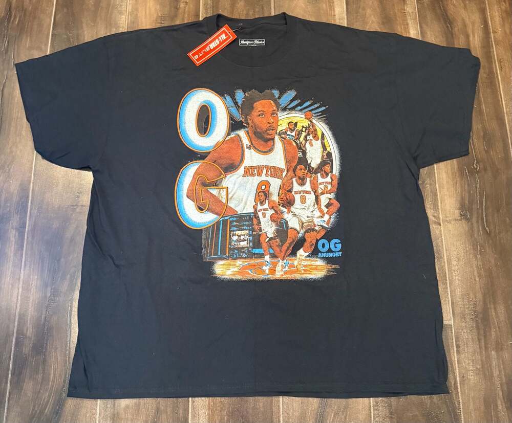 Headgear Classics New York Knicks OG Anunoby Bootleg Style Graphic T-Shirt